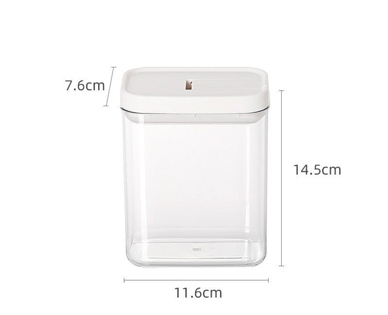 Transparent Airtight Jar Storage Box Square Pasta Storage Jar